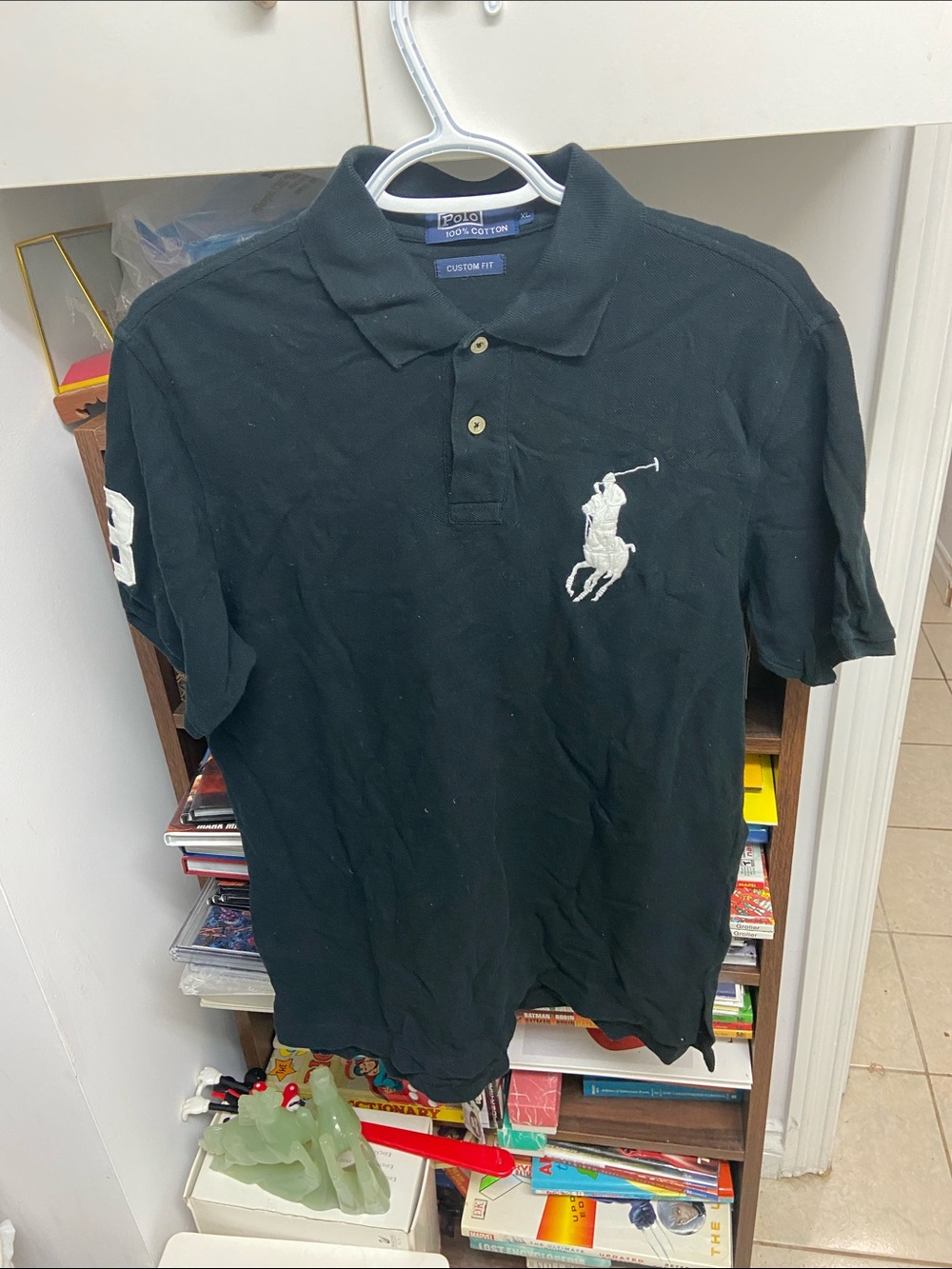 Polo by Ralph Lauren Black Polo with White Pony Logo